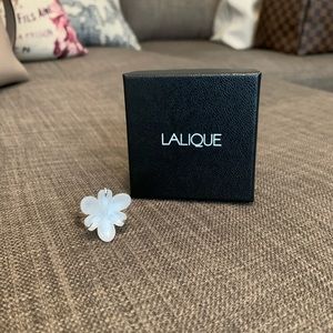 Lalique Fleur de Neige Crystal Ring